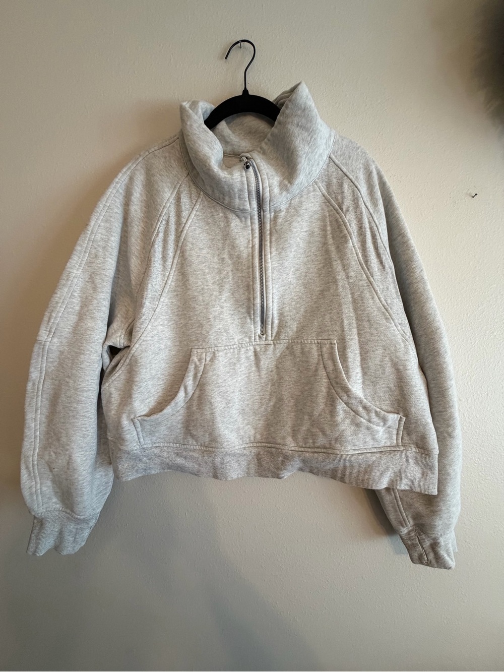 Lululemon Scuba Oversized Funnel- Neck, Half Zip, Grey